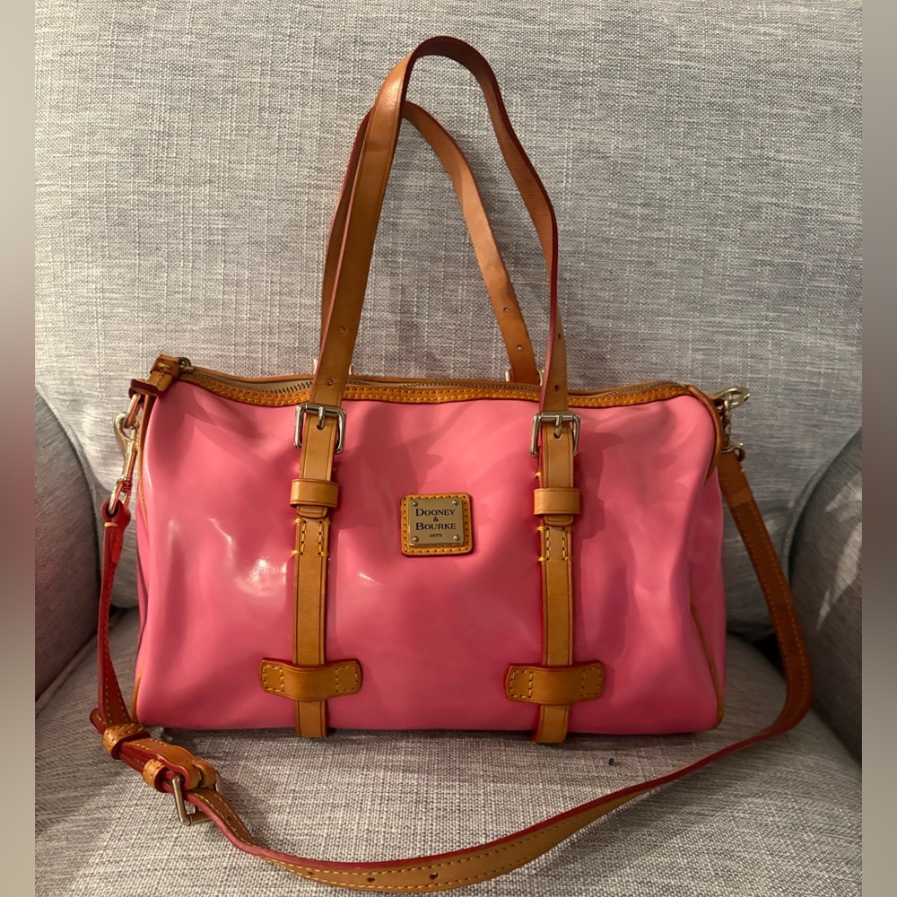 Dooney & Bourke Pink and Tan Satchel